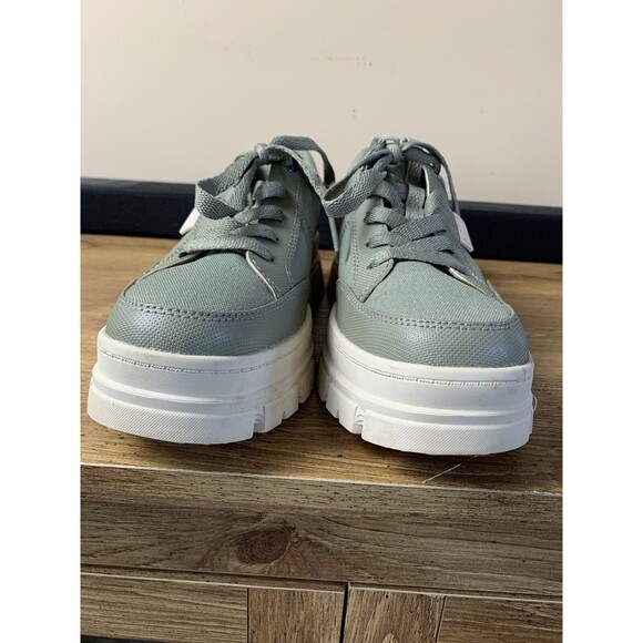 UGG Ashton Hybrid Platform Y2K Sneaker Shoe Combat Lug Chunky Moss Green SZ 8.5 - Picture 5 of 10